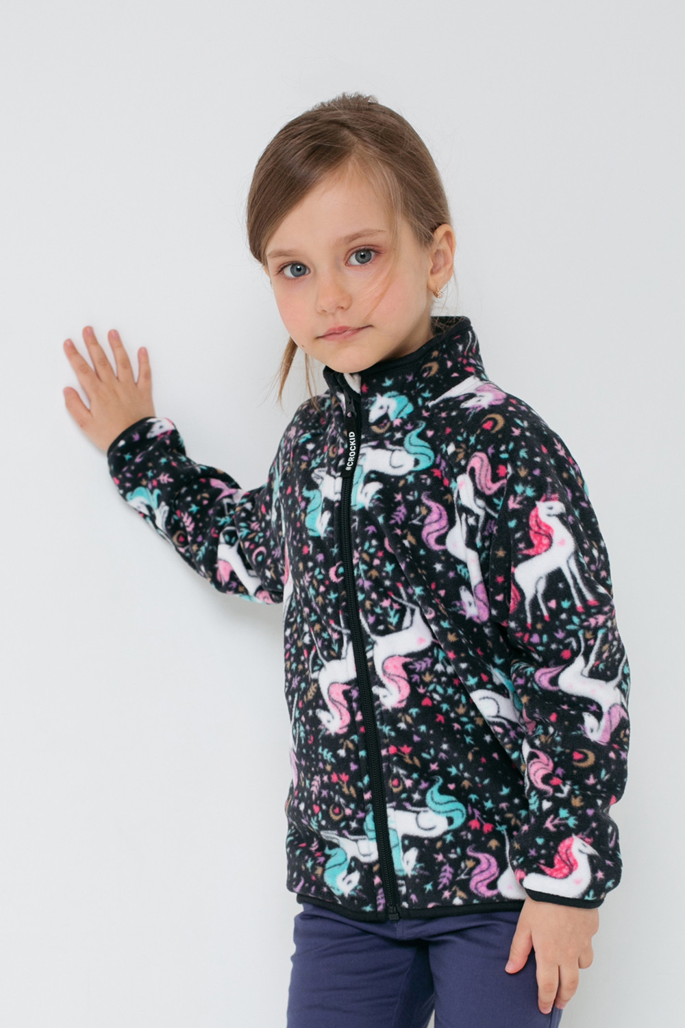 картинка Куртка флисовая для девочки Crockid ФЛ 34011/н/41 ГР от магазина детских товаров ALiSa