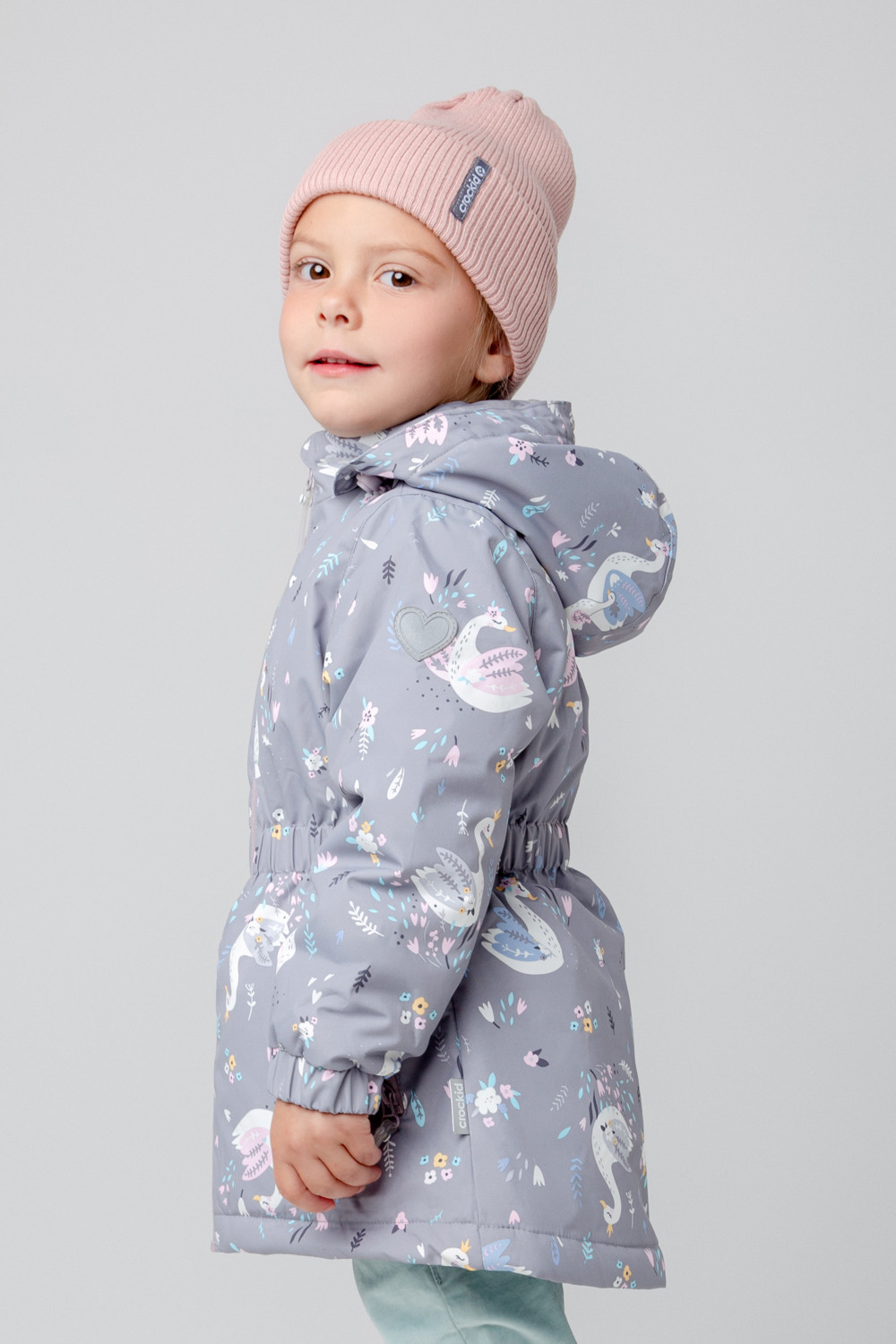 картинка Куртка утепленная для девочки Crockid ВК 32142/н/4 ГР от магазина детских товаров ALiSa