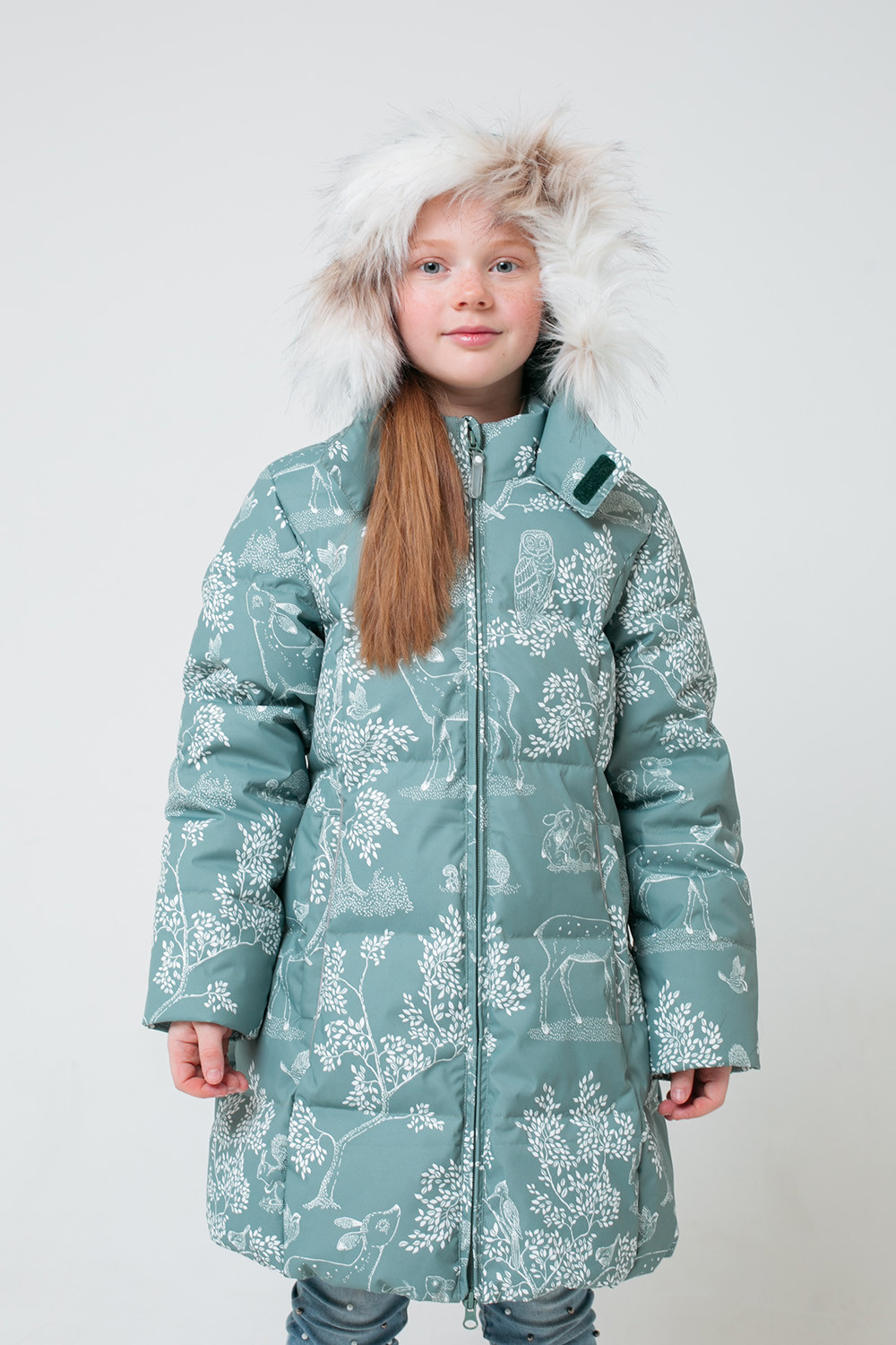 картинка Куртка пуховая удлиненная для девочки Crockid ВК 34058/н/3 УЗ от магазина детских товаров ALiSa