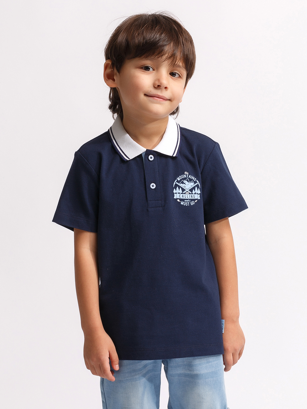 картинка Рубашка поло для мальчика Crockid К 300321 чернильный1 к106 от магазина детских товаров ALiSa