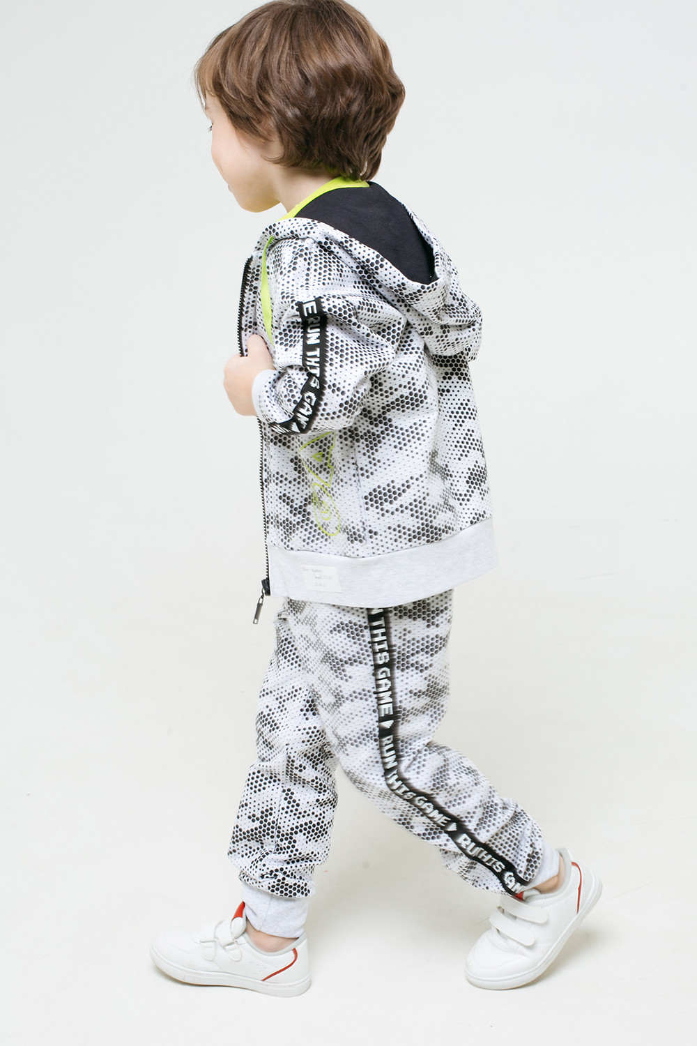 картинка Брюки для мальчика Crockid К 400050 светло-серый меланж, мозаика к1271 от магазина детских товаров ALiSa