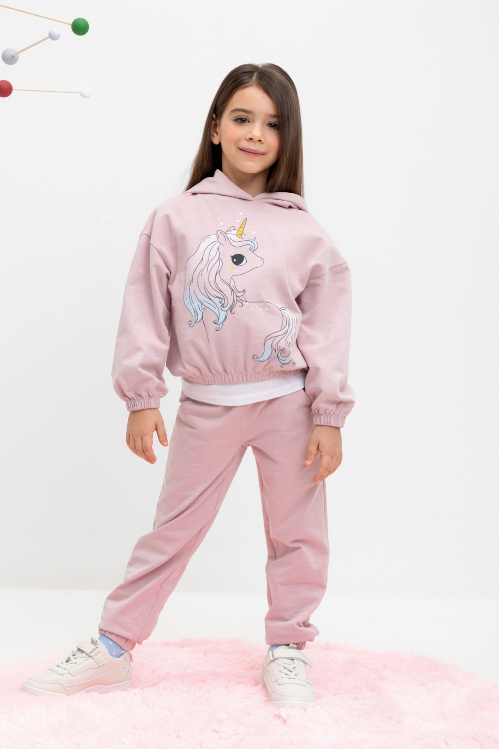 картинка Брюки для девочки Crockid КР 400645 розово-сиреневый к449 от магазина детских товаров ALiSa