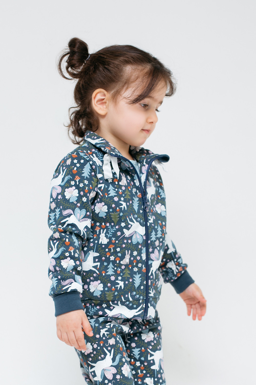 картинка Куртка для девочки Crockid КР 301570 синий, лесная фея к309 от магазина детских товаров ALiSa