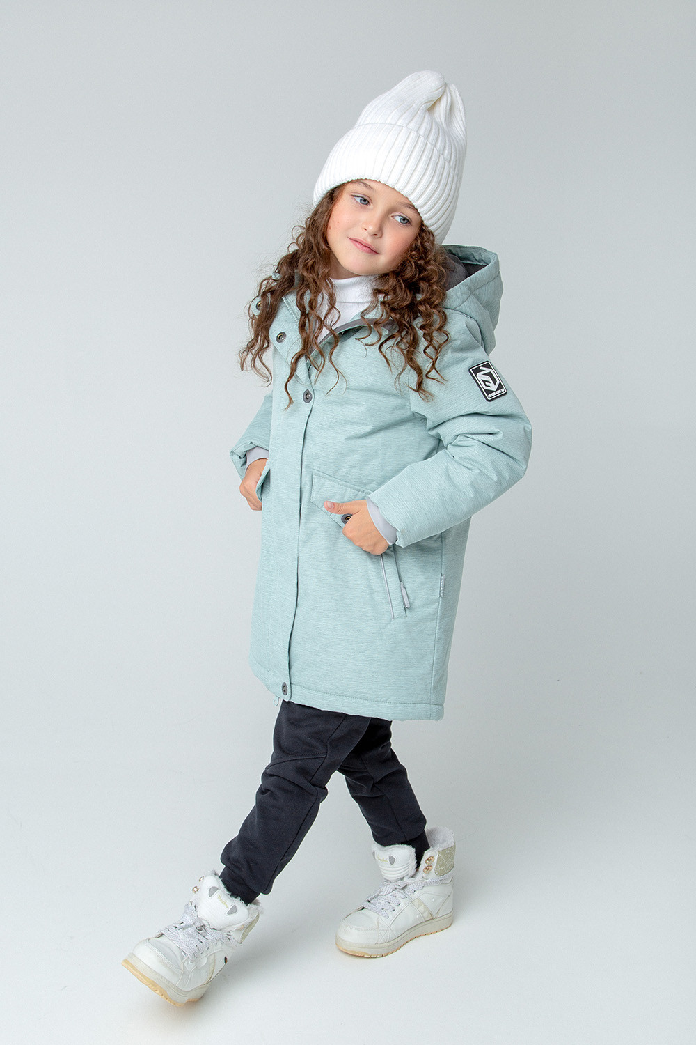 картинка Пальто зимнее для девочки Crockid ВК 38092/1 ГР от магазина детских товаров ALiSa