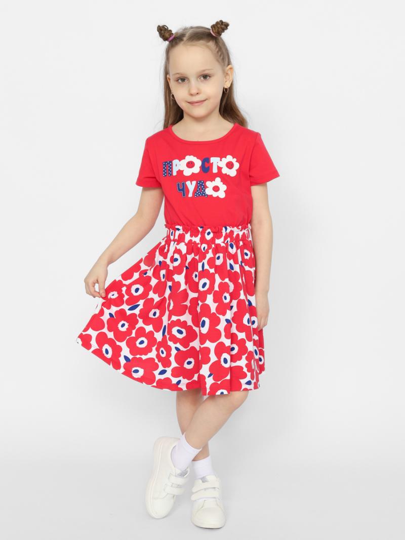 картинка Платье для девочки Cherubino CSKG 63582-25-373 Малиновый от магазина детских товаров ALiSa