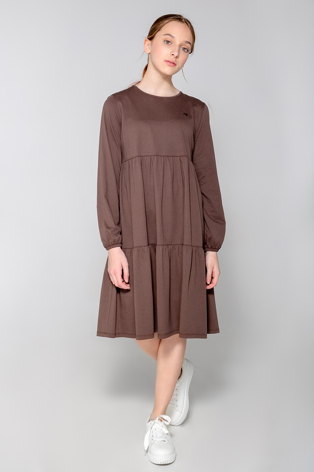 картинка Платье для девочки КБ 5780 шоколадно-коричневый к83 от магазина детских товаров ALiSa