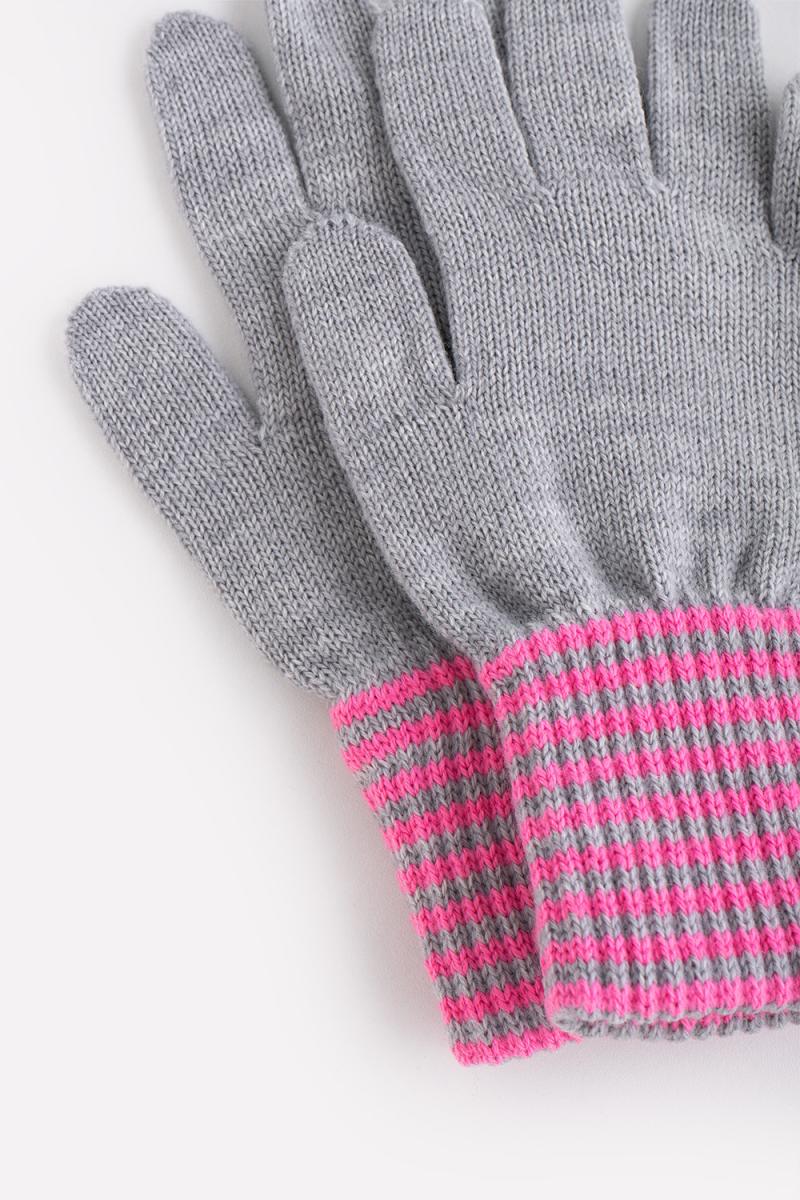 картинка Перчатки для девочки Crockid КВ 10005 светло-серый меланж, коралл от магазина детских товаров ALiSa