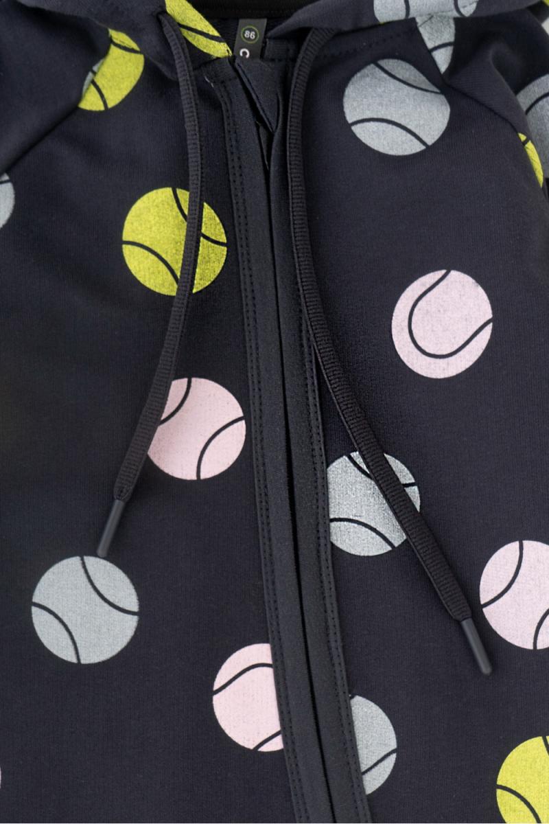 картинка Комбинезон для девочки Crockid КР 6416 темно-серый, теннисные мячи к331 от магазина детских товаров ALiSa