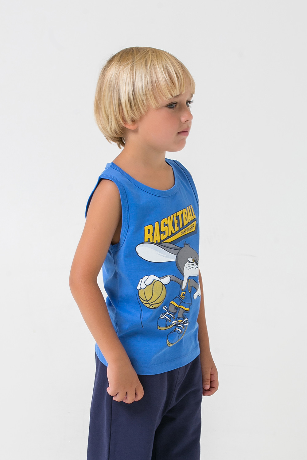картинка Майка для мальчика Crockid К 301280 ярко-голубой к1259 от магазина детских товаров ALiSa