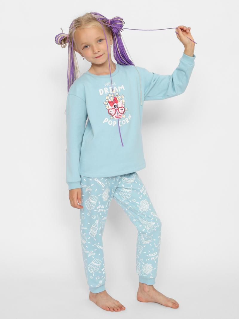 картинка Пижама для девочки Cherubino CWKG 50151-43 Голубой от магазина детских товаров ALiSa