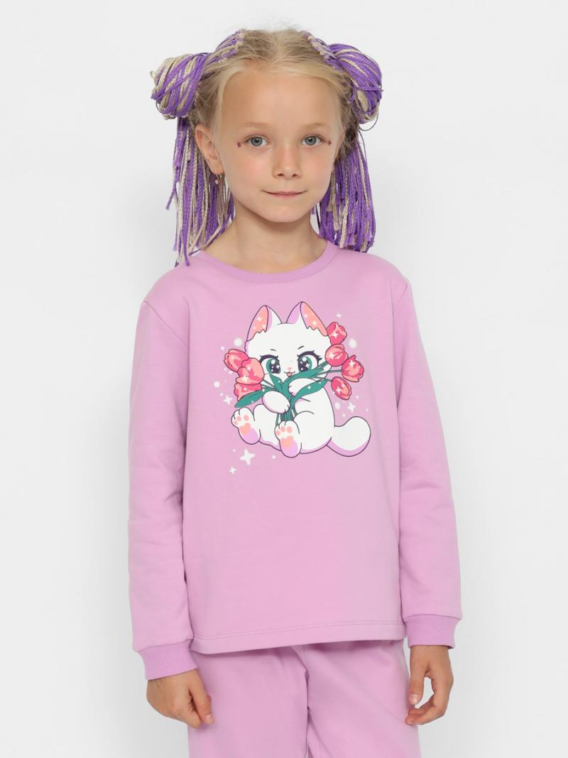 картинка Пижама для девочки Cherubino CWKG 50152-45 Лаванда от магазина детских товаров ALiSa