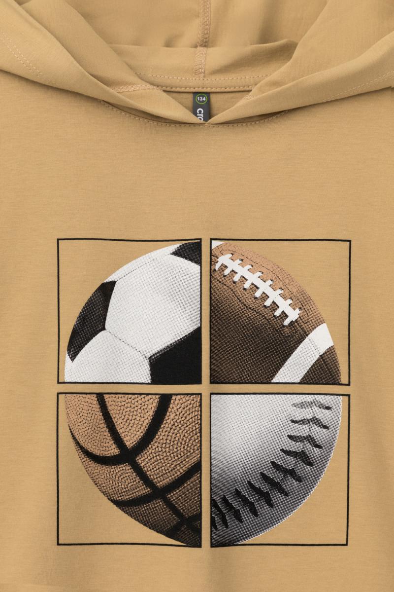 картинка Футболка для мальчика Crockid КР 302305 светло-коричневый к442 от магазина детских товаров ALiSa