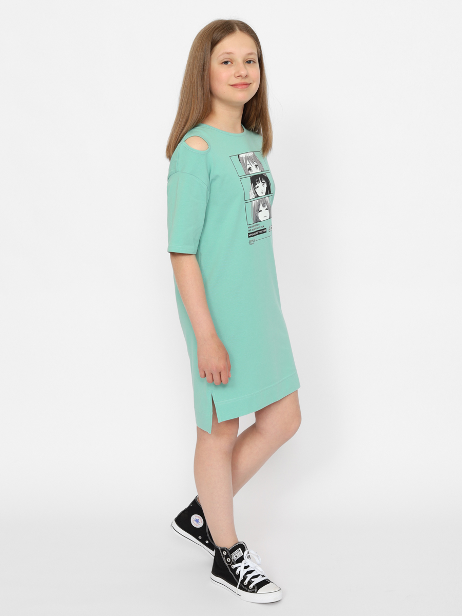 картинка Платье для девочки Cherubino CSJG 63593-37-379 Зеленый от магазина детских товаров ALiSa