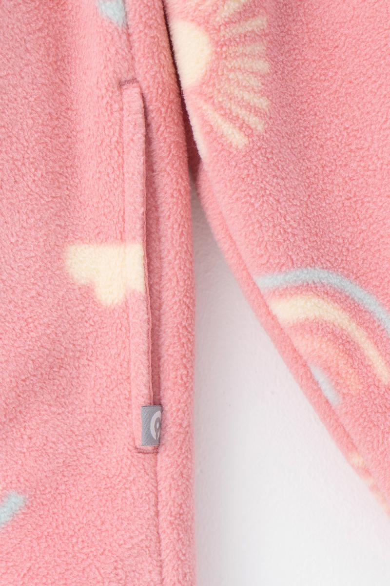 картинка Куртка флисовая для девочки Crockid ФЛ 34025 королевский розовый, солнце и радуга от магазина детских товаров ALiSa