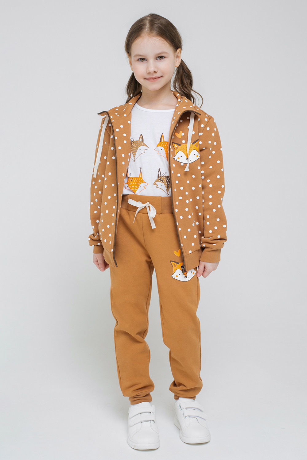 картинка Куртка для девочки Crockid К 301407 коричневый, зимний снег к1276 от магазина детских товаров ALiSa