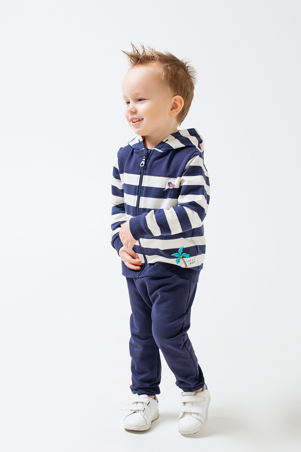 картинка Куртка для мальчика Crockid КР 301228 глубокий синий, полоска к280 от магазина детских товаров ALiSa