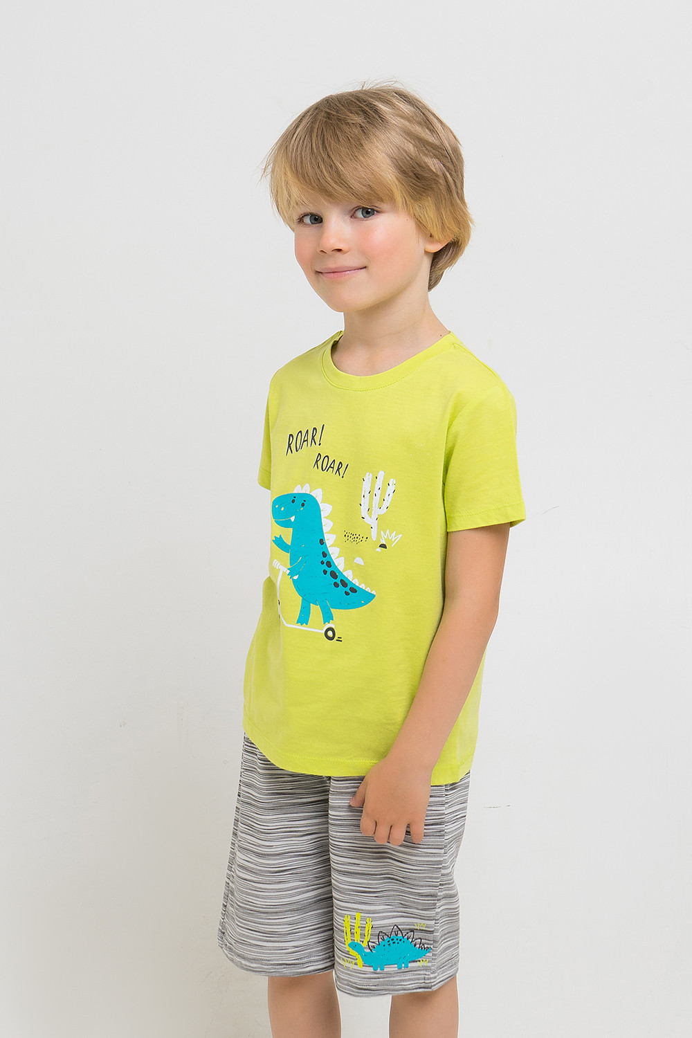 картинка Пижама для мальчика Crockid К 1528 фисташковый + графические линии от магазина детских товаров ALiSa