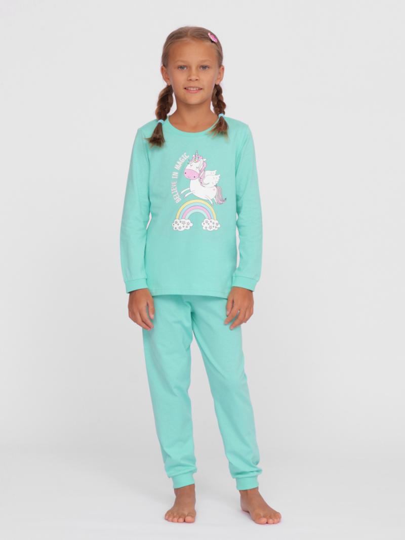 картинка Пижама для девочки Cherubino CSKG 50085-38 Ментоловый от магазина детских товаров ALiSa