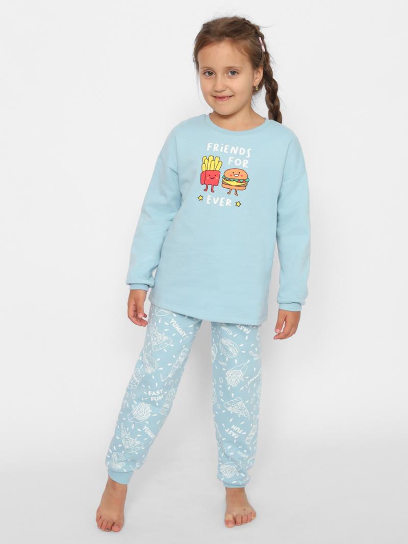 картинка Пижама для девочки Cherubino CWJG 50156-43 Голубой от магазина детских товаров ALiSa