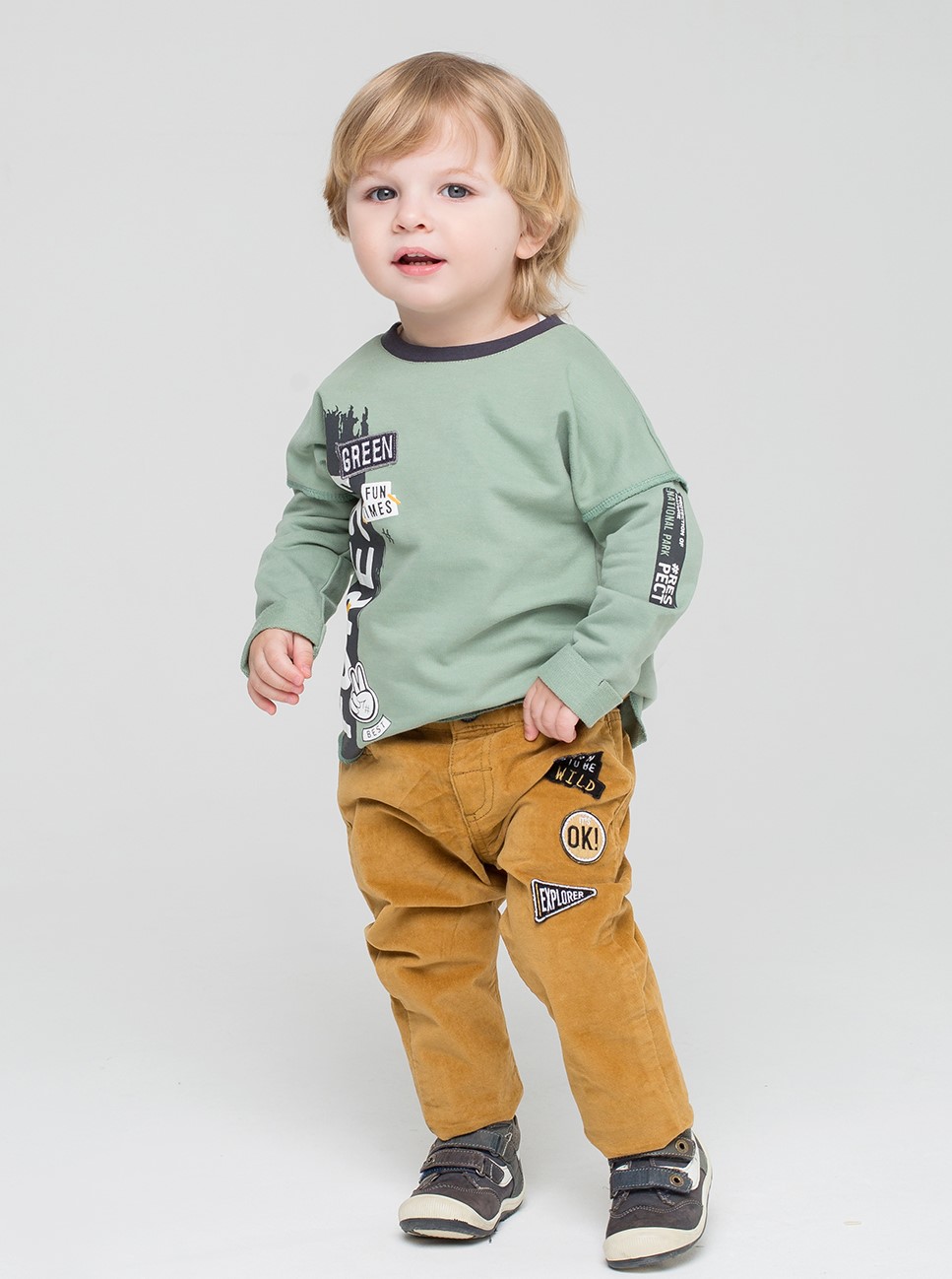 картинка Джемпер для мальчика Crockid КР 300507 милитари1 к186 от магазина детских товаров ALiSa