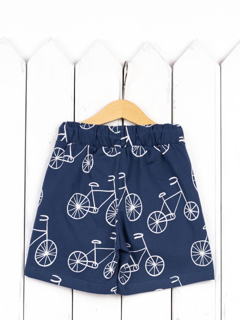 картинка Шорты для мальчика Baby Boom П95/1-К Б105 Белые велосипеды на синем от магазина детских товаров ALiSa