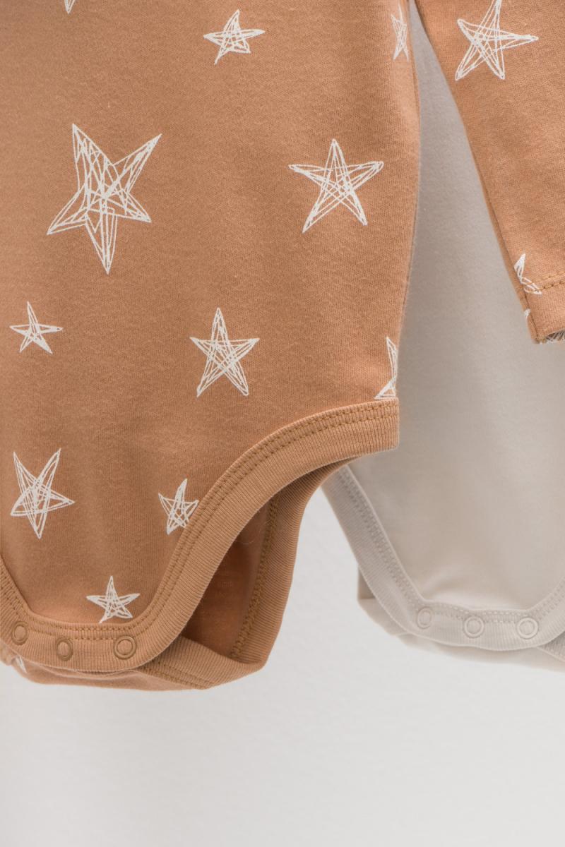 картинка Полукомбинезон детский Crockid К 6342-2 бежевый, маленькие звезды (звезды) я120 от магазина детских товаров ALiSa