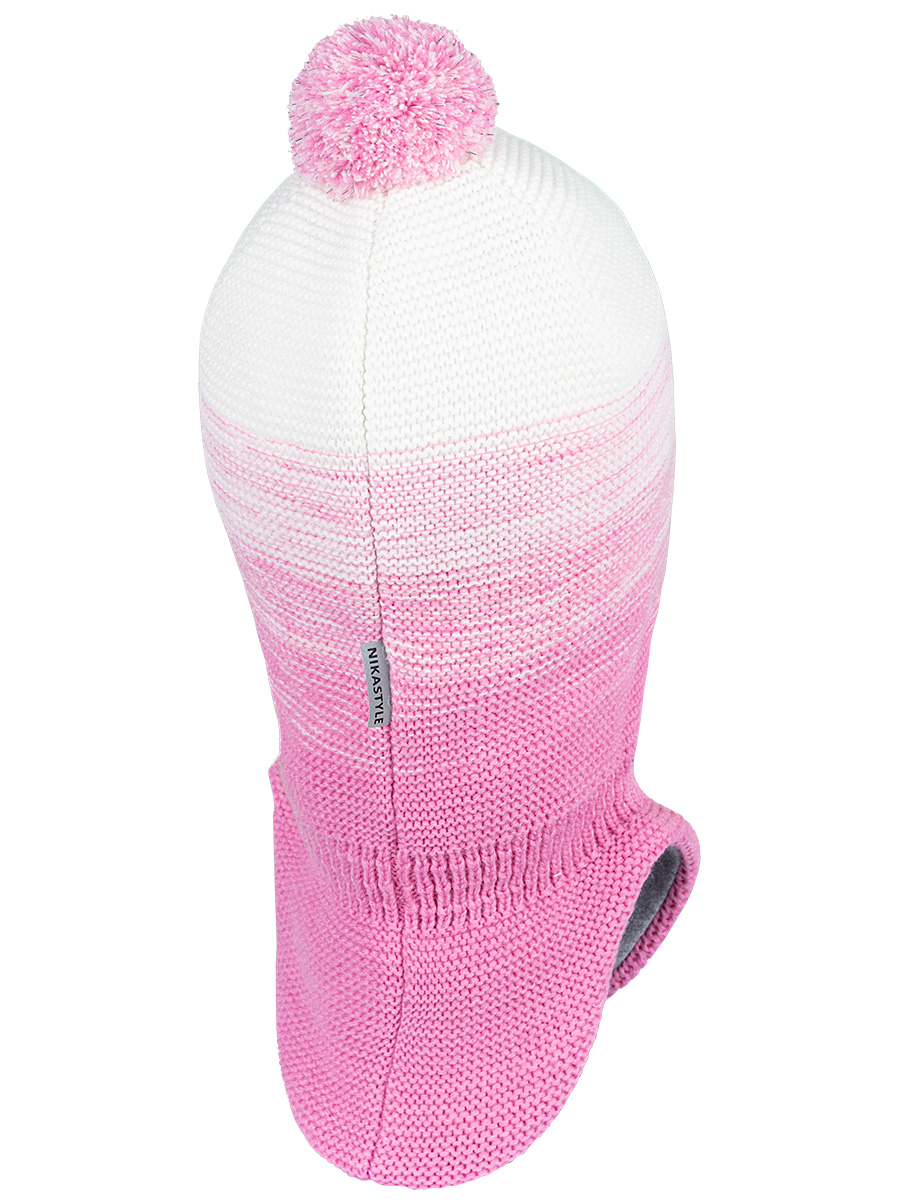 картинка Шлем утепленный для девочки NIKASTYLE 10з10423 кремовый розовый от магазина детских товаров ALiSa