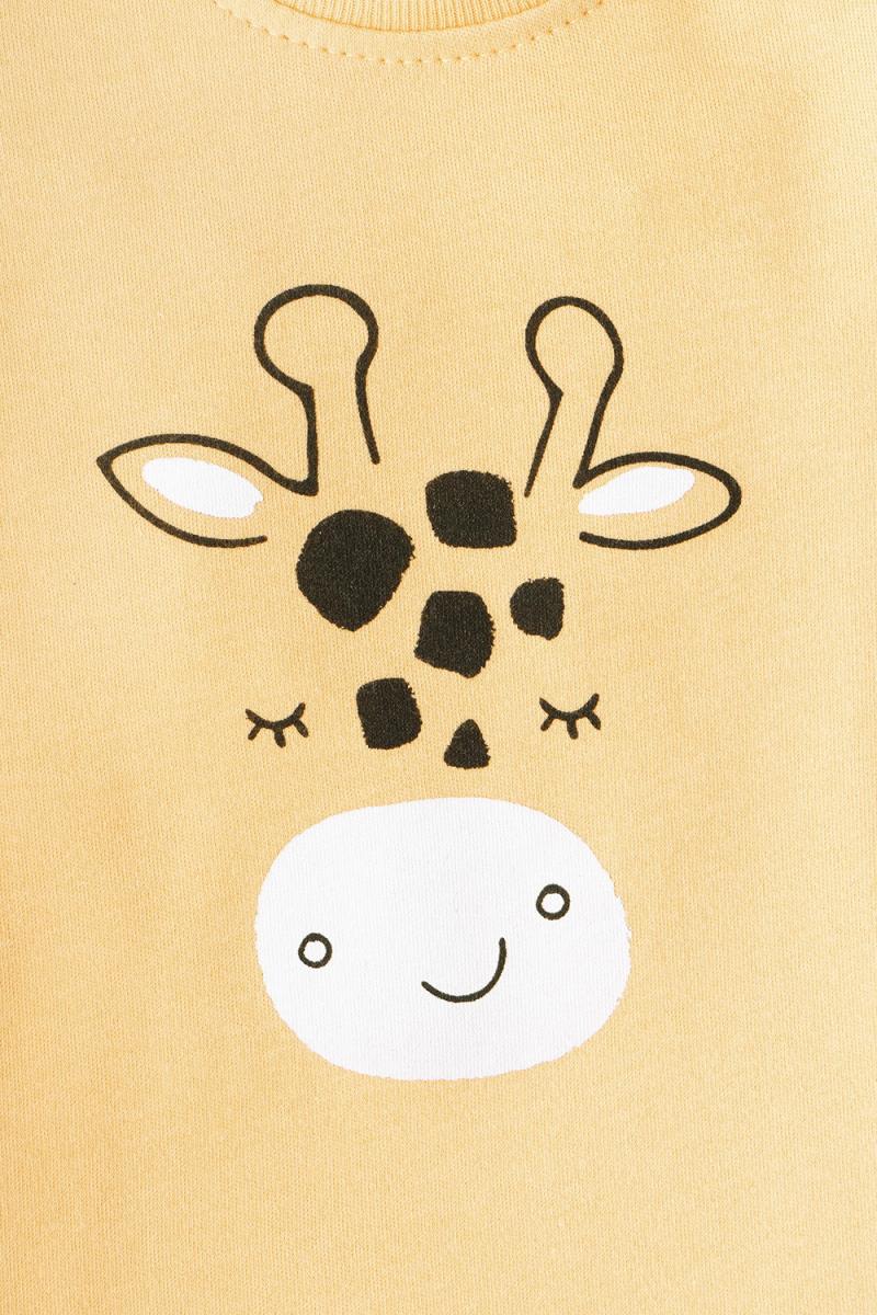 картинка Полукомбинезон для мальчика Crockid К 6293 пшеничный (веселые жирафы) я108 от магазина детских товаров ALiSa