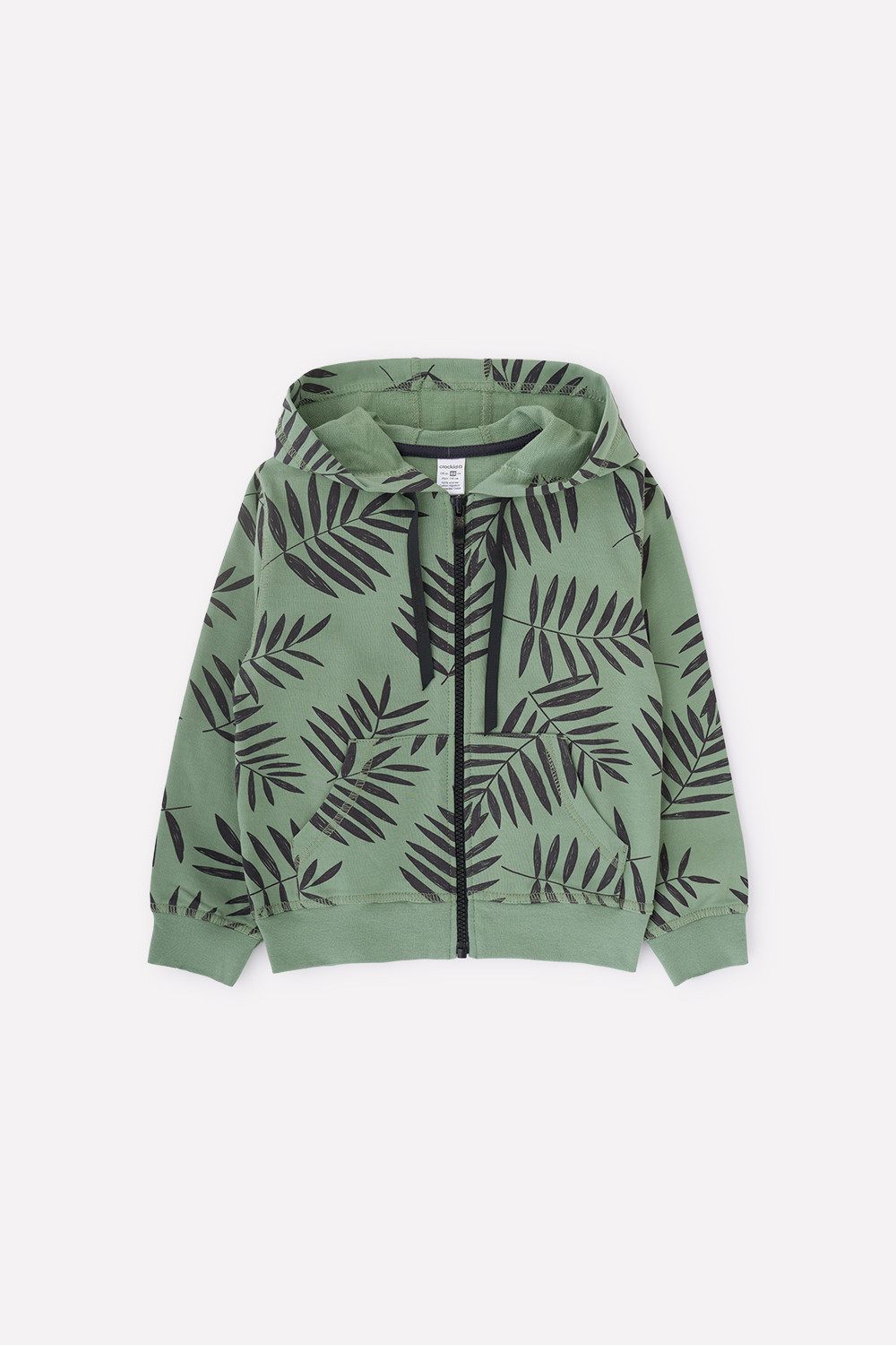 картинка Куртка для мальчика Crockid К 301620 зеленый камень, пальмовые листья к1279 от магазина детских товаров ALiSa