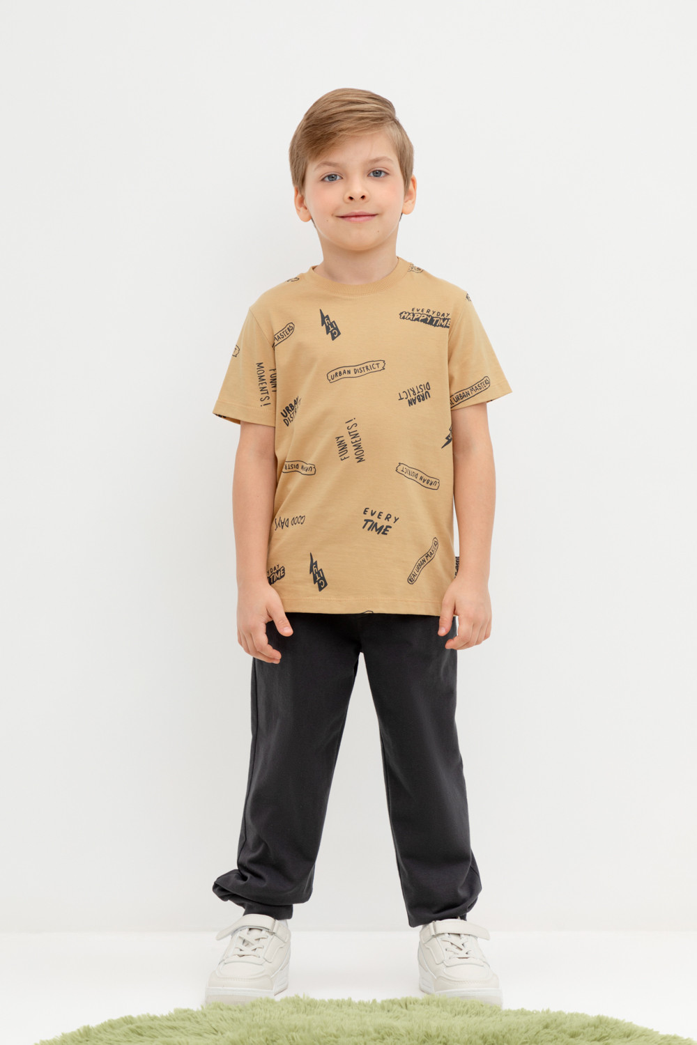 картинка Брюки для мальчика Crockid КР 400633 черный песок к440 от магазина детских товаров ALiSa