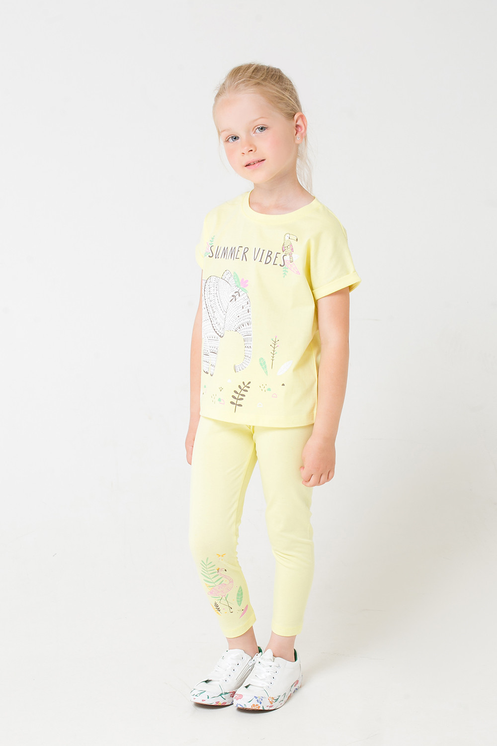 картинка Бриджи для девочки Crockid КР 4610 бледно-желтый к289 от магазина детских товаров ALiSa