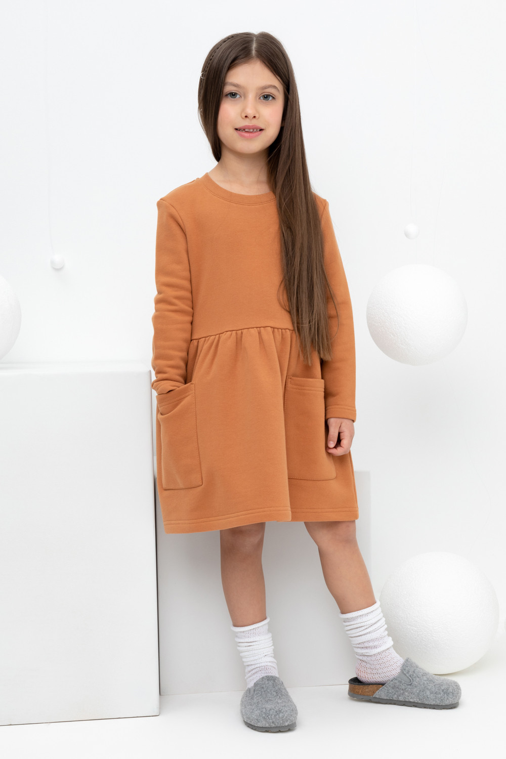 картинка Платье для девочки Crockid КР 5774 миндаль к411 от магазина детских товаров ALiSa