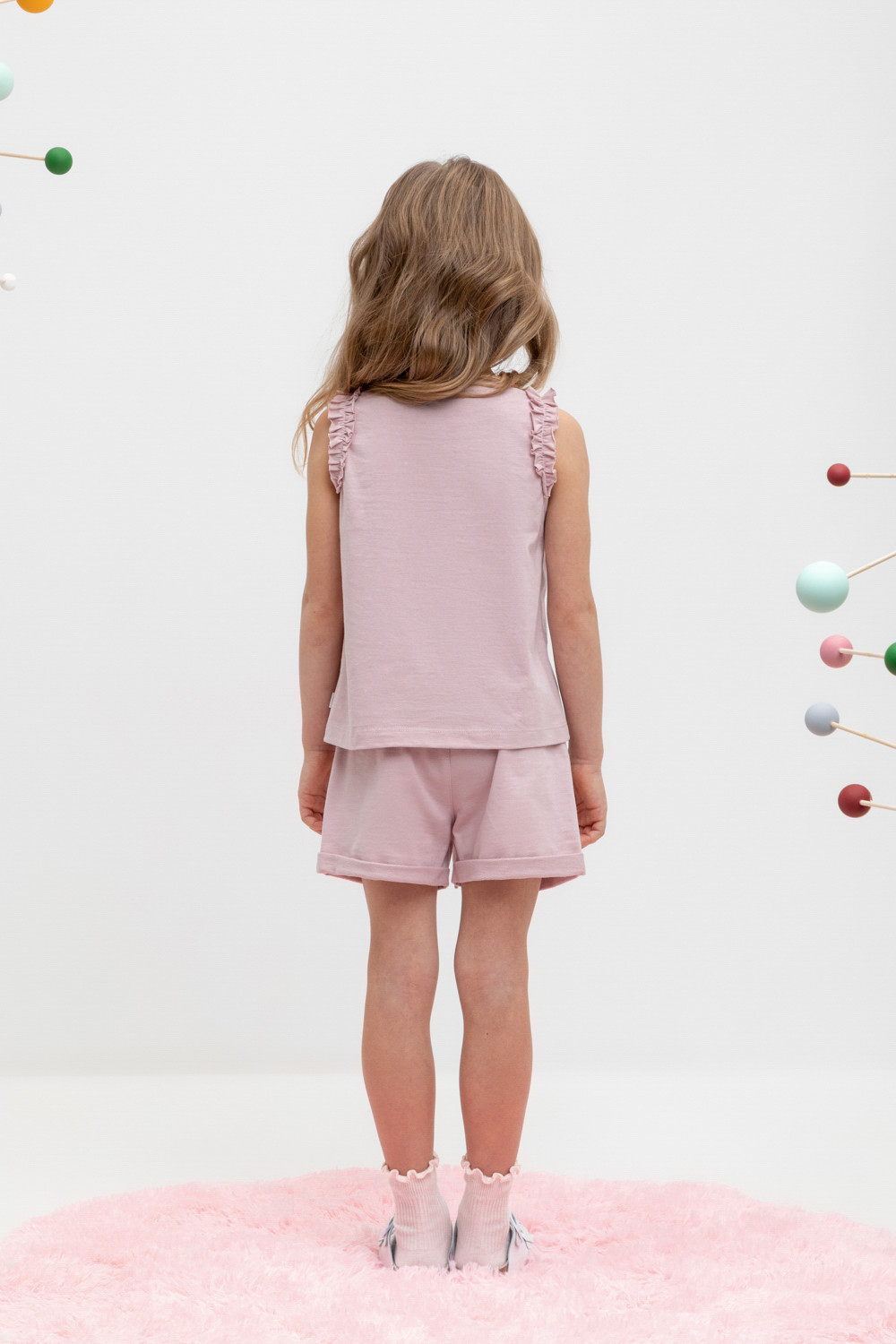 картинка Шорты для девочки Crockid КР 400646 розово-сиреневый к449 от магазина детских товаров ALiSa
