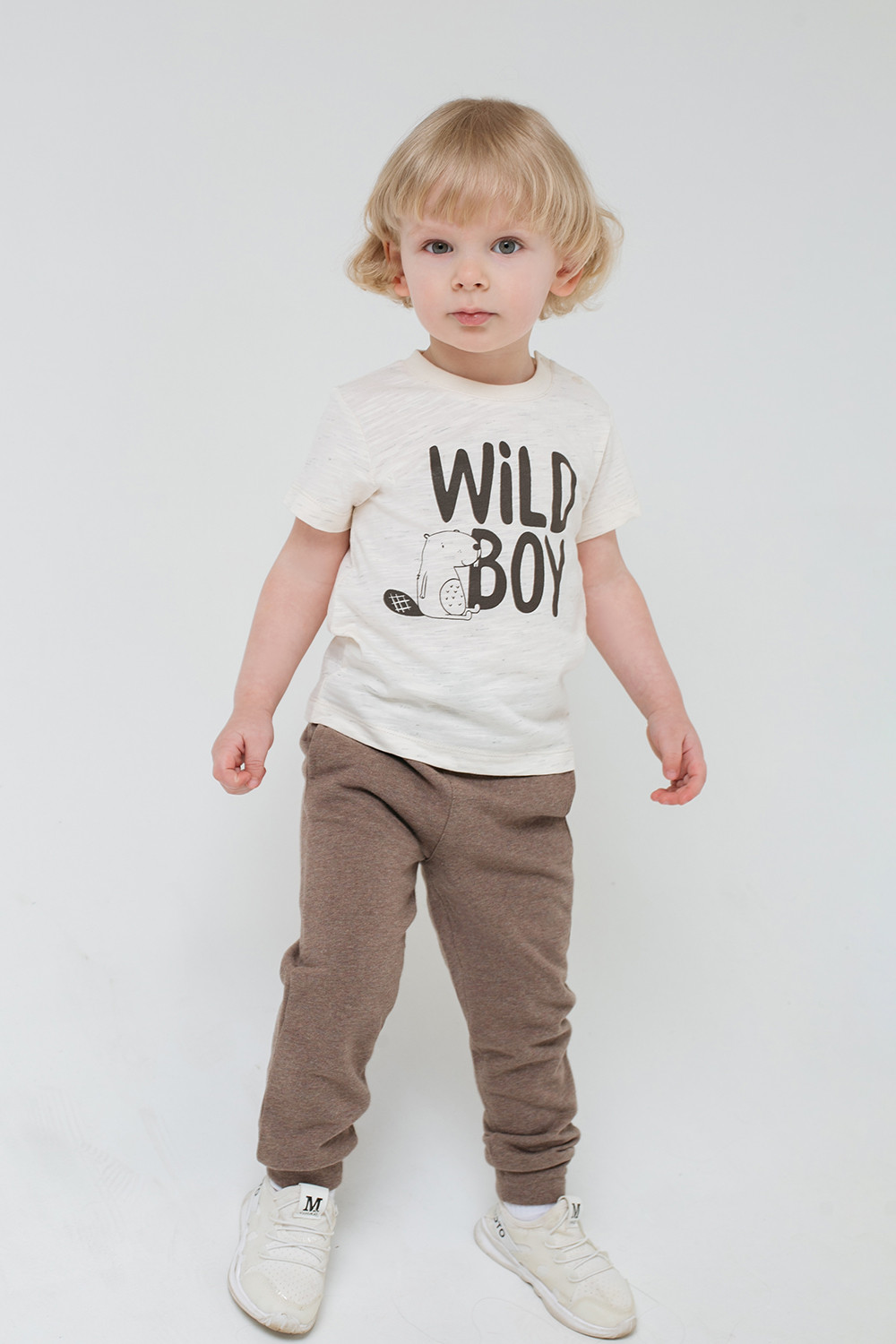 картинка Брюки для мальчика Crockid КР 400068 коричневый меланж к310 от магазина детских товаров ALiSa
