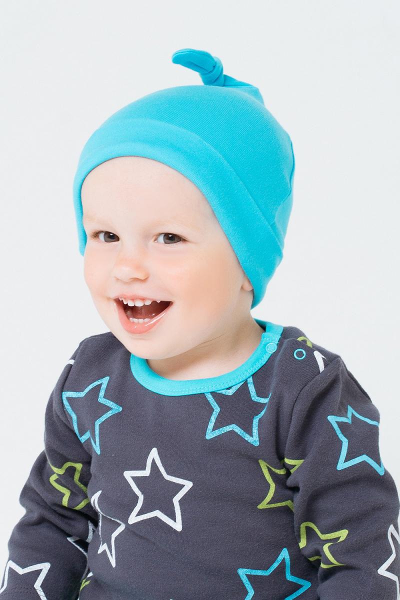 картинка Шапка для мальчика Crockid К 8036 голубая бирюза (звезды) от магазина детских товаров ALiSa