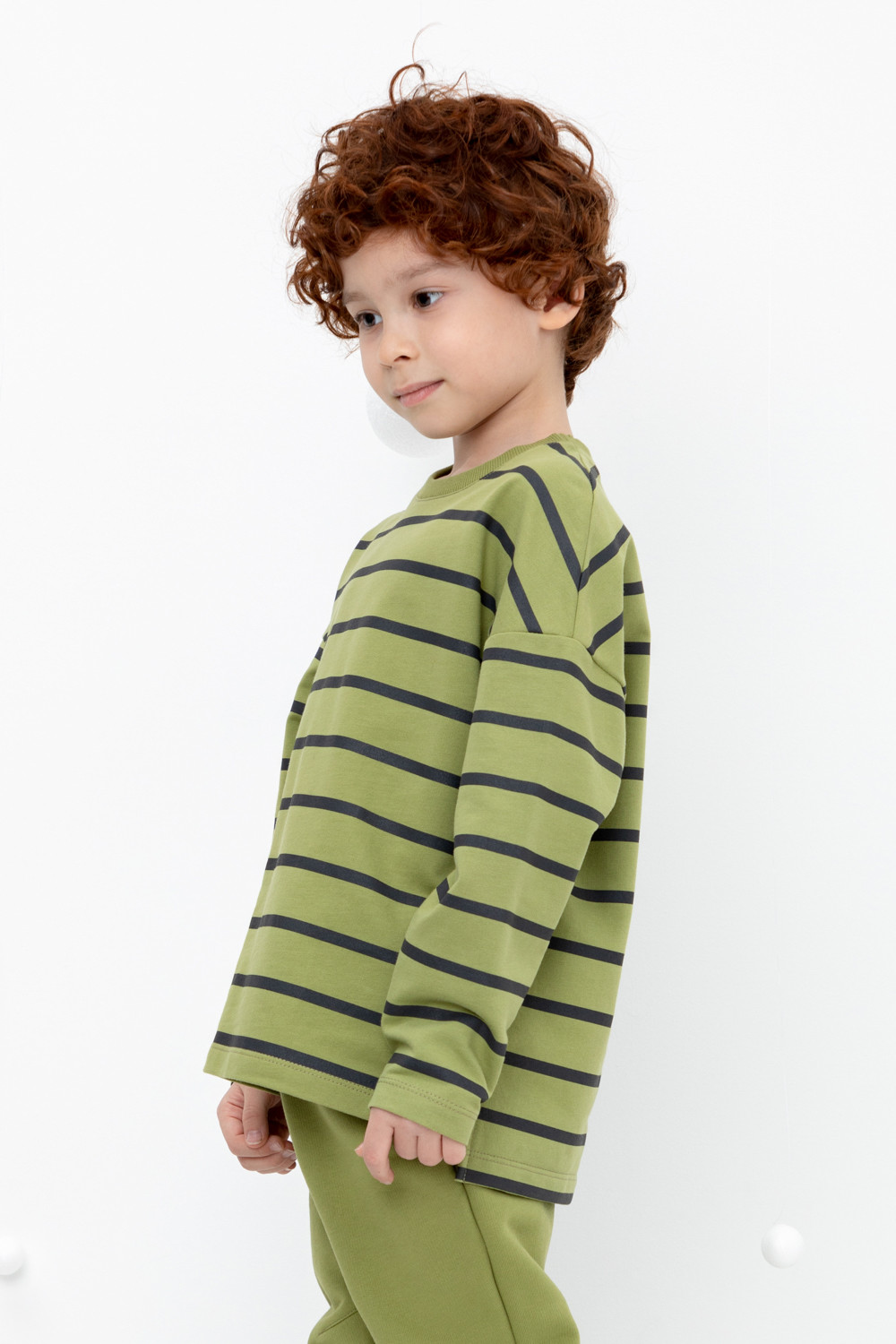 картинка Джемпер для мальчика Crockid КР 302242 фисташка, полоска к428 от магазина детских товаров ALiSa