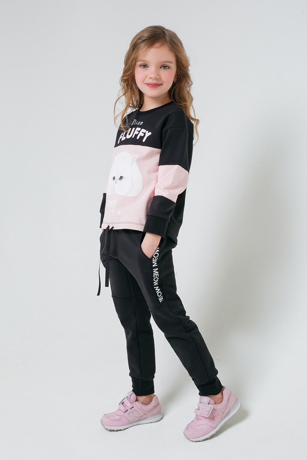картинка Джемпер для девочки Crockid КР 301505 черный, светло-розовый к313 от магазина детских товаров ALiSa