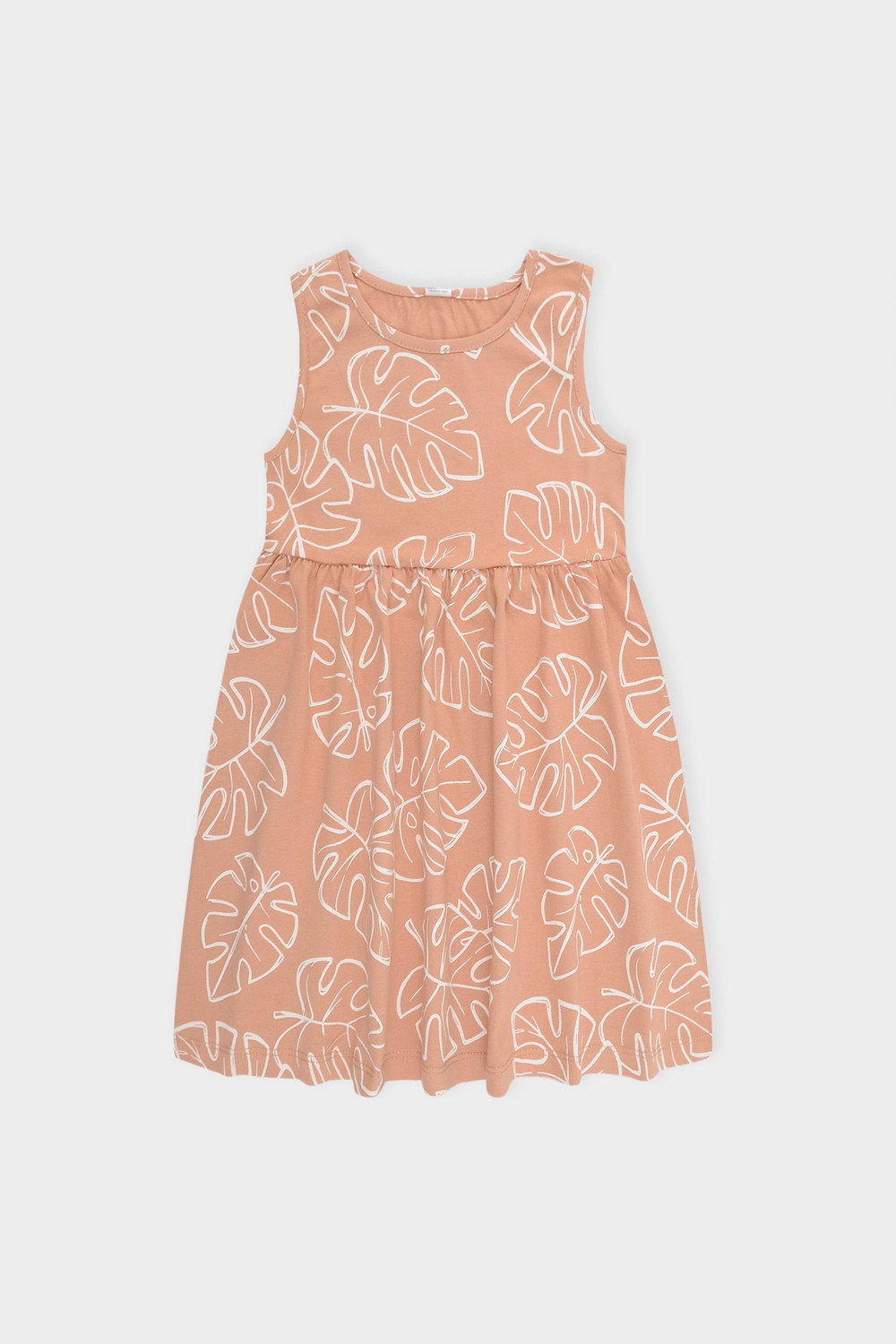 картинка Платье для девочки Crockid К 5667 пробковое дерево, тропические листья от магазина детских товаров ALiSa