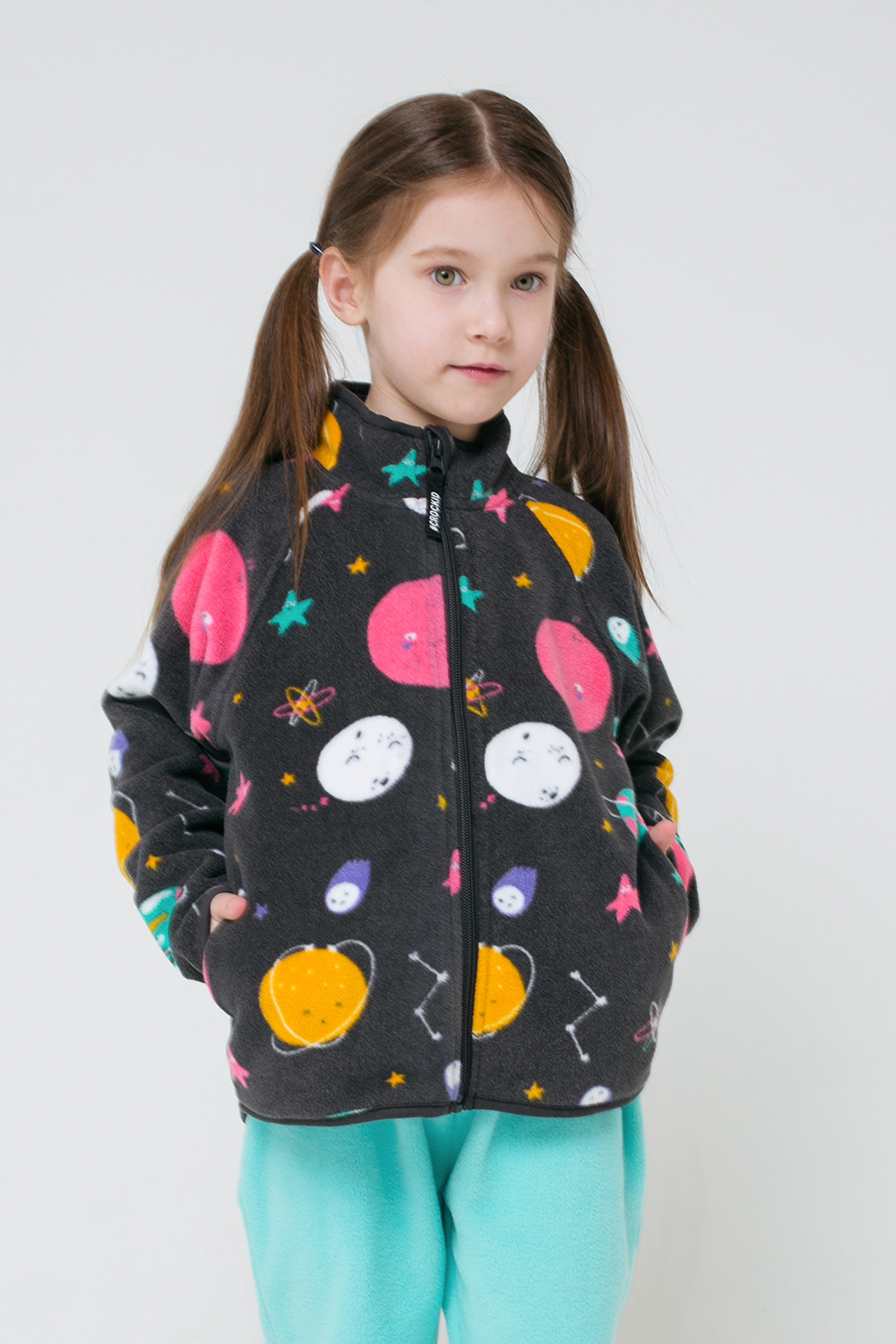картинка Куртка флисовая для девочки Crockid ФЛ 34011/н/39 ГР от магазина детских товаров ALiSa
