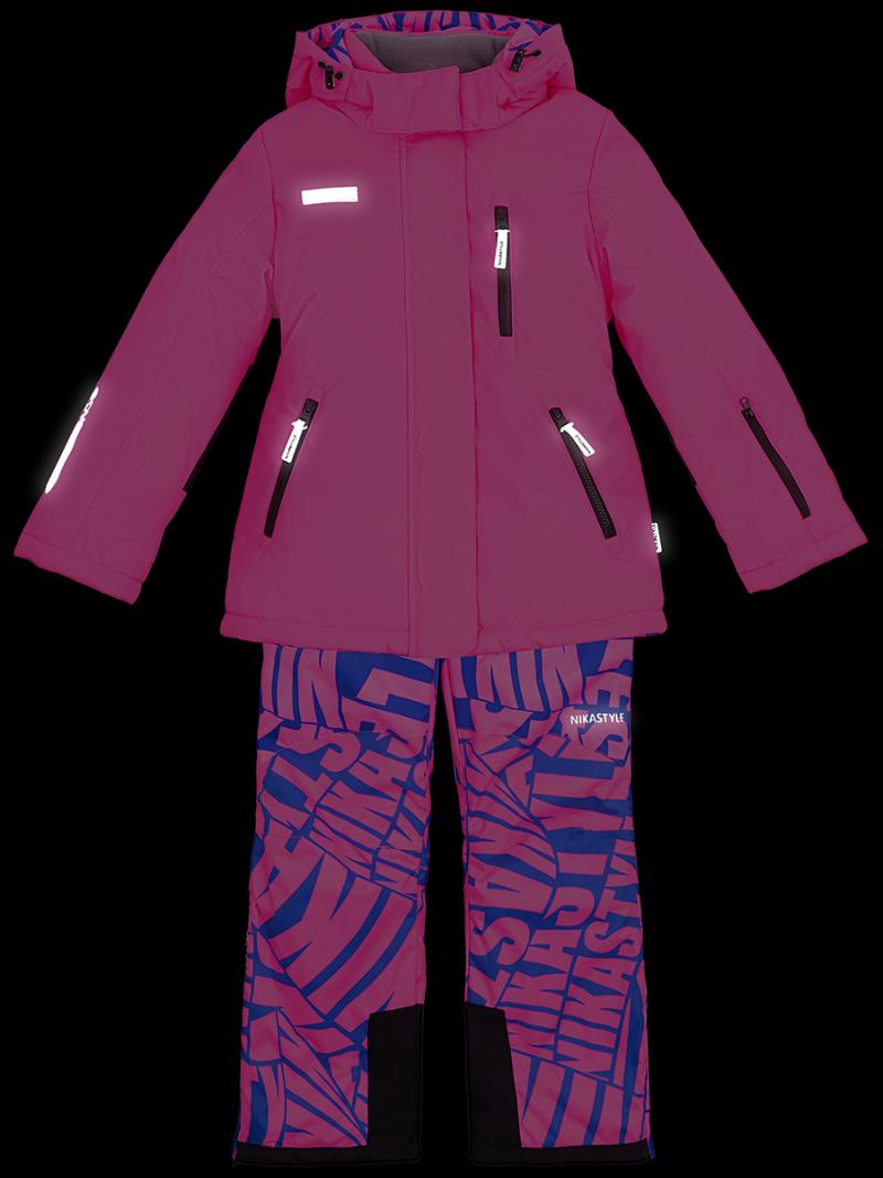 картинка Комплект зимний для девочки NIKASTYLE 7з2023 розовый неон ультрамарин от магазина детских товаров ALiSa