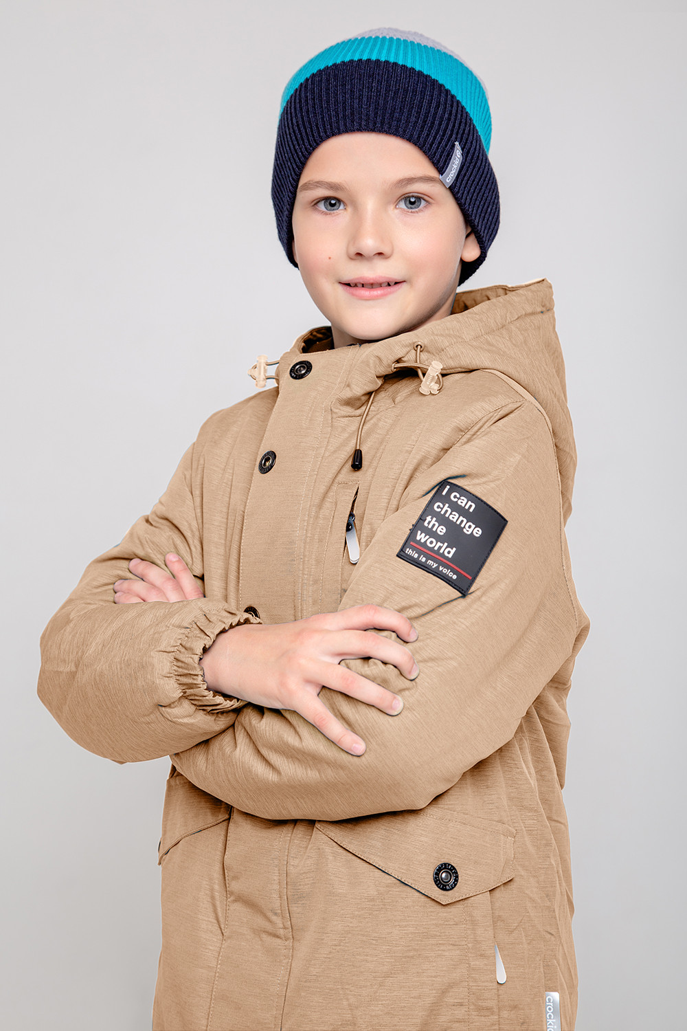 картинка Пальто зимнее для мальчика Crockid ВК 36080/2 ГР от магазина детских товаров ALiSa