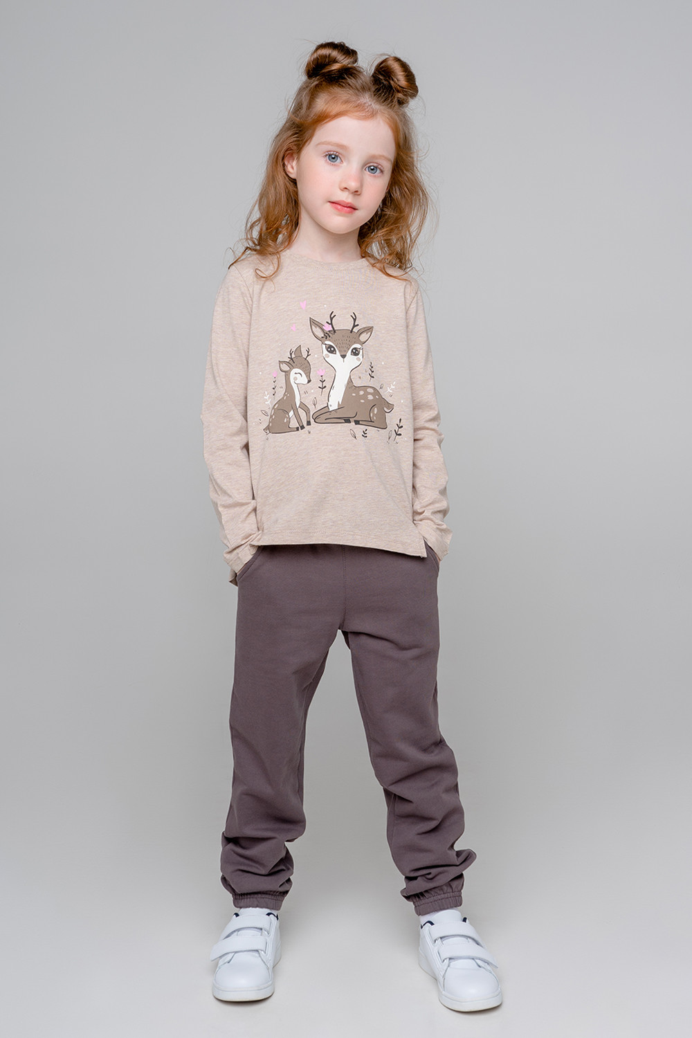 картинка Джемпер для девочки Crockid КР 301886 бежевый меланж к353 от магазина детских товаров ALiSa