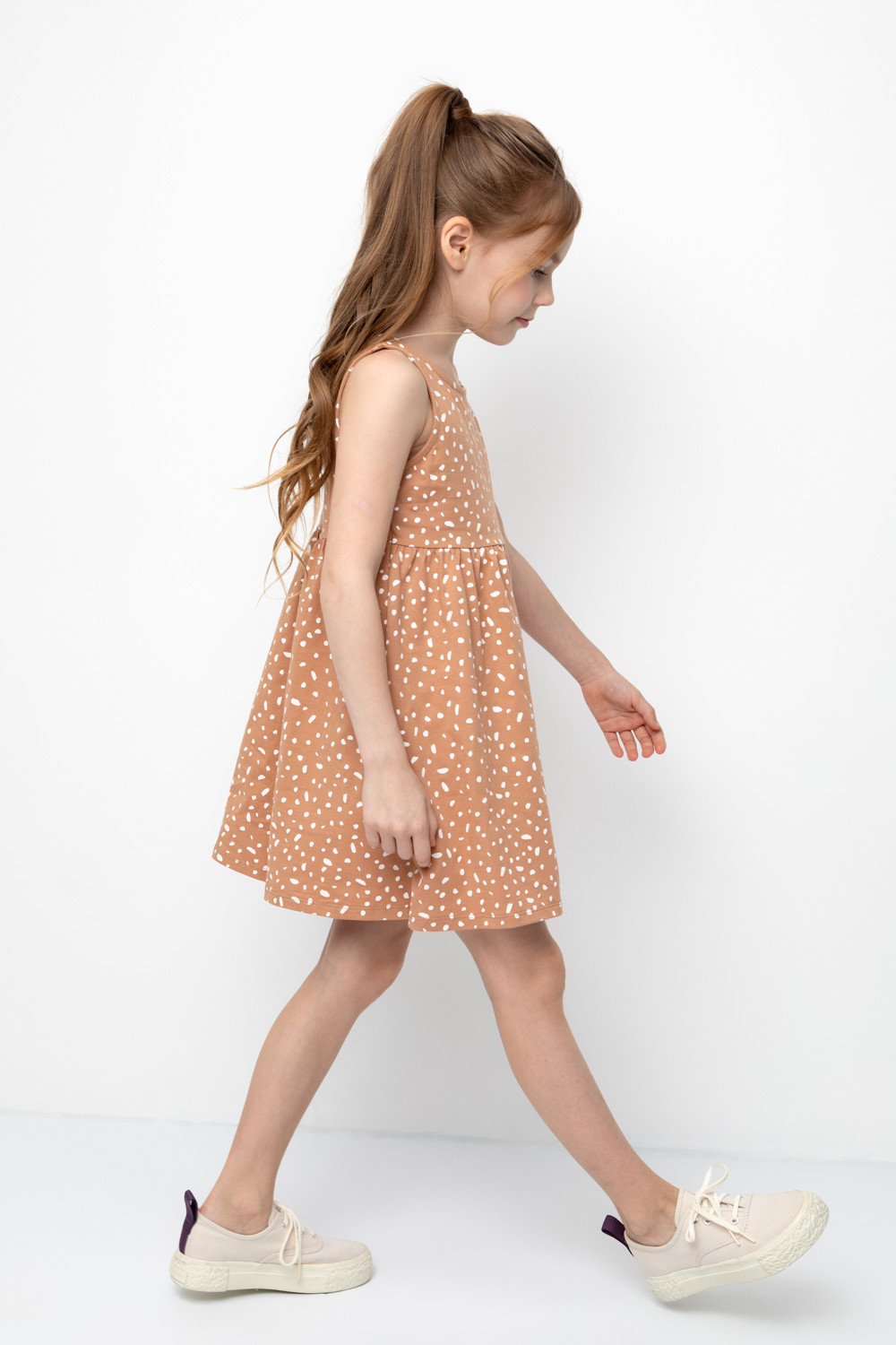 картинка Платье для девочки Crockid К 5589 индийский загар, россыпь от магазина детских товаров ALiSa