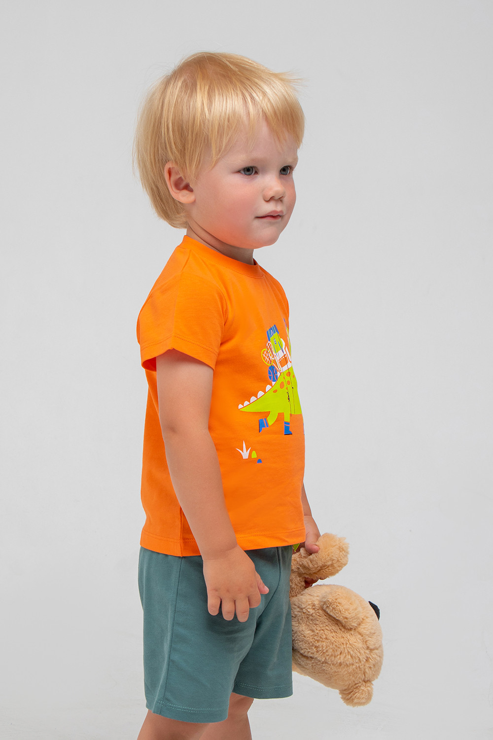 картинка Футболка для мальчика Crockid КР 301671 тропический оранжевый к328 от магазина детских товаров ALiSa