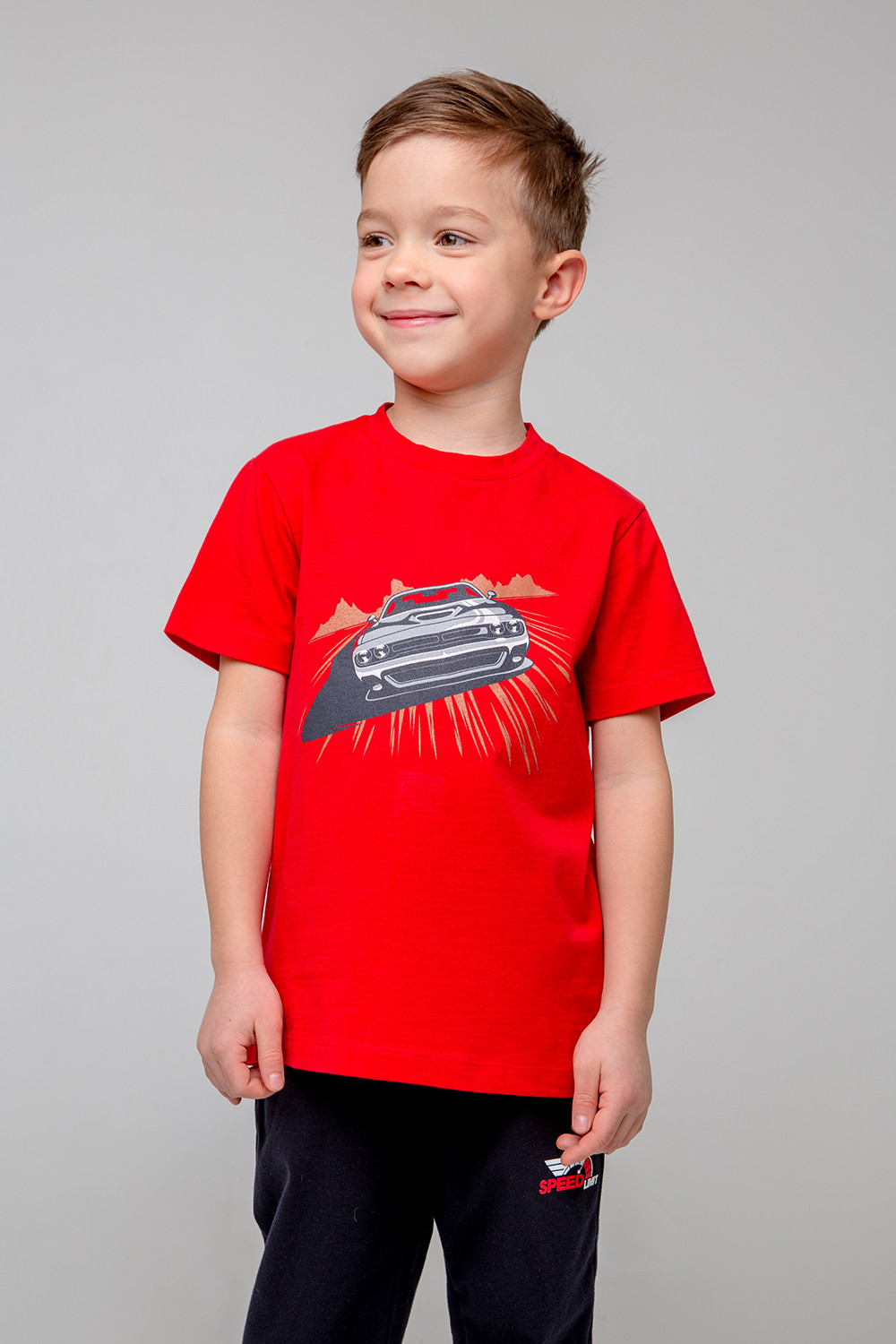 картинка Футболка для мальчика Crockid КР 301907 насыщенно-красный к356 от магазина детских товаров ALiSa