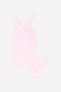 Комплект для девочки Crockid К 1161 цветочный луг на нежно-розовом