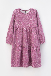 Платье для девочки Crockid КР 5770 насыщенная клюква, осенний сад к405