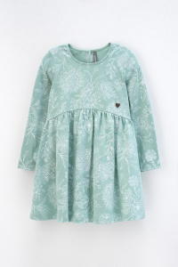 Платье для девочки Crockid КР 5788 голубой прибой, кружевные цветы к433