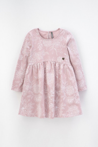 Платье для девочки Crockid КР 5788 розовый лед, кружевные цветы к433