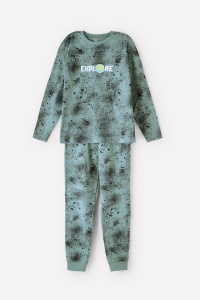 Пижама для мальчика КБ 2811 полынь, мелкие брызги